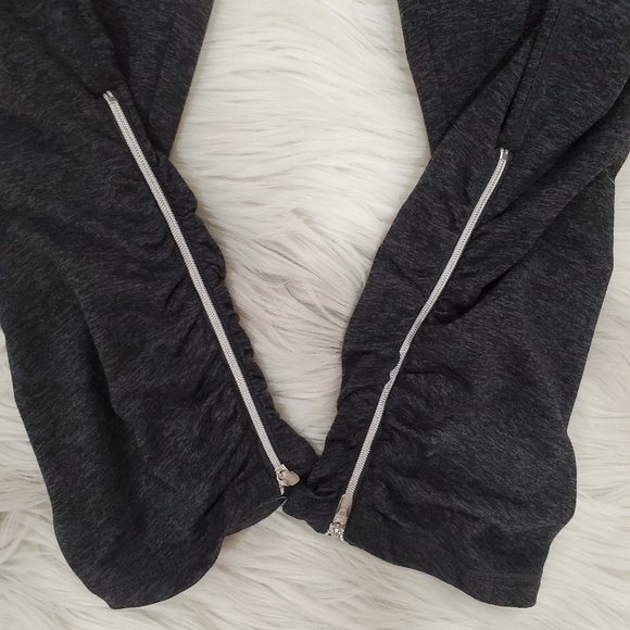 Tangerine cropped leggings with side zippers - Picture 4 of 10